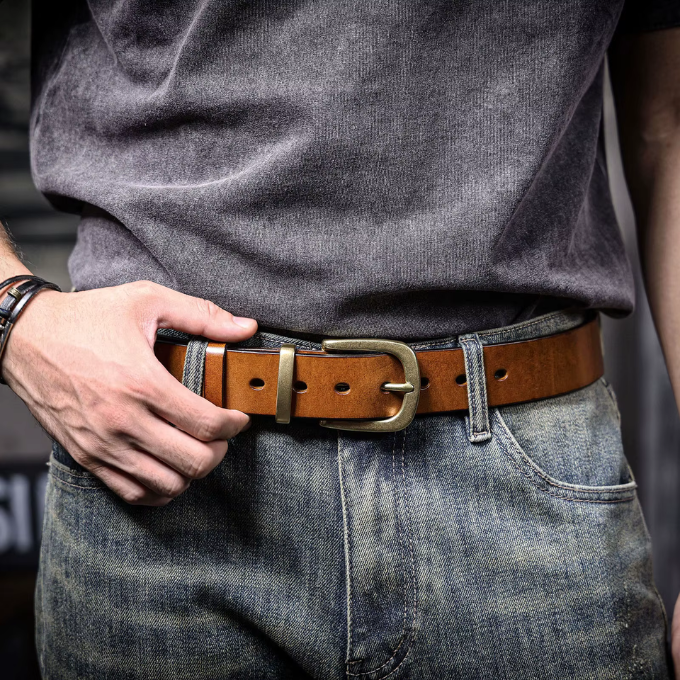 Harlan Full-Grain Leather Belt